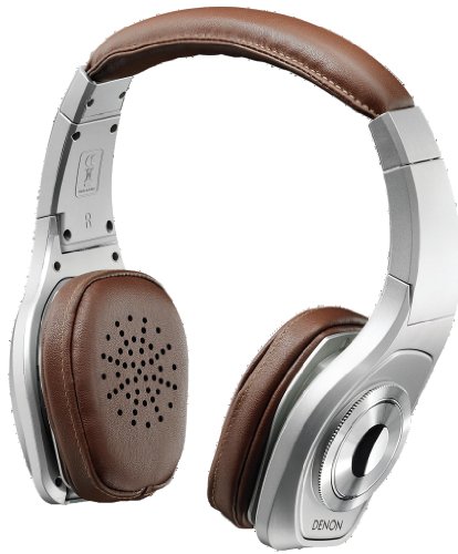  Denon AH-NC500SR Globe Cruiser On-Ear Wireless Headphones, Silver 