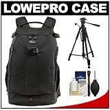Lowepro Flipside 500 AW Digital SLR Camera Backpack Case (Black) with Tripod Kit for Canon EOS 7D, 5D Mark II III, 60D, Rebel T3, T3i, Nikon D3100, D3200, D5100, D7000, D800, A35, A55, A57, A65, A77 Digital SLR Cameras