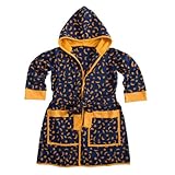 IMAGE OF Child Moons And Stars Cotton Jersey Robe: Boys And Girls XL-11-14 Years