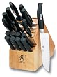 J.A. Henckels Twin Five Star 18-Piece Stainless-Steel Cutlery Set with Storage Block