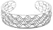 Sterling Silver Cubic Zirconia Cuff Bracelet