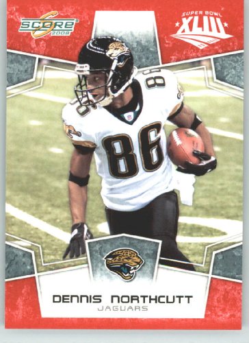 2008 Donruss / Score Limited Edition Super Bowl XLIII # 142 Dennis Northcutt - Jacksonville Jaguars - NFL Trading Card in a Prorective Screw Down Display Case
