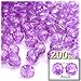 The Crafts Outlet 200pc Faceted Plastic Transparent Beads Round 8mm Dark Purple Beads