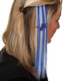 NFL Detroit Lions Ladies Light Blue-White Sports Hair Extensions