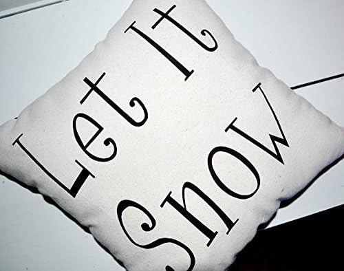 16x16" Canvas Winter and Christmas Pillow - Let it Snow