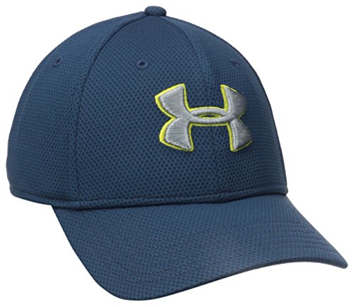Men's Under Armour Blitzing II Stretch Fit Cap, Petrol Blue/Sunbleached/Steel, Large/X-Large