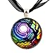 Laura Milnor Iverson Chakra Pendant Tree of Life Meditation Necklace Handmade Jewelry Bohemian Gyspy Woman Colorful Art