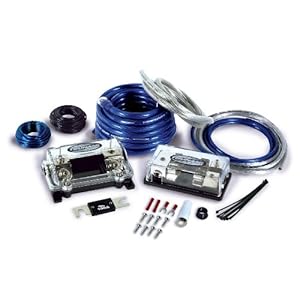 Tsunami AMP1040D 1/0 and 4 Gauge/3200 Watt Dual Amplifier Install Kit (Blue)