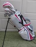 Ladies Callaway Golf Complete Clubs Set Top Flite Womens Pink and Gray with Bag and Putter Right Handed Brand New