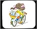 Decorated Mouse Pad with body, individuals, individual, basket, humans, person, human, boy, persons, cat, bicycle, people, child