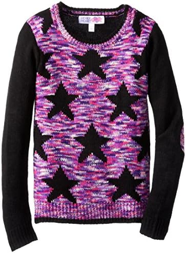 Derek Heart Big Girls' Sweater with Elbow Patches