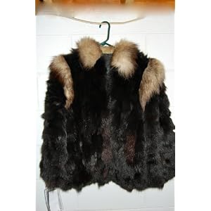 Misses Large Size-Mixed Fox Fur Hip Coat