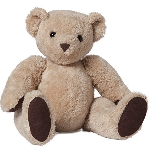 Bears For Humanity Large Certified Organic Beige Teddy Bear Stuffed Plush Animal With Movable Arms And Legs. 16 Inches. One Is Donated To A Child In Need For Each One Purchased