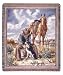 Good Company Cowboy Horse Dog Deluxe Tapestry Blanket Throw