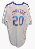 Howard Johnson Autographed New York Mets Gray Majestic Baseball Jersey Inscribed 86 WS Champs