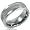 Mens 8mm Titanium Comfort Fit Mesh Inlay Wedding Band (Ring Size 8)