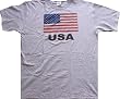 AMERICAN FLAG - Gray T-shirt