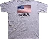 AMERICAN FLAG - Gray T-shirt