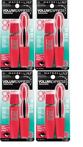 Maybelline Volum' Express Mascara #254 Very Black - 4 pack