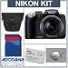Nikon Coolpix P80 Digital Camera Kit, Black With 8GB SD Memory Card, Fabric Case, Spare EN-EL5 Type Lithium-ion Battery. 2 Year Extended Service Coverage