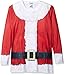 Faux Real Men's Extended Sizes Santa Claus Long Sleeve Shirt