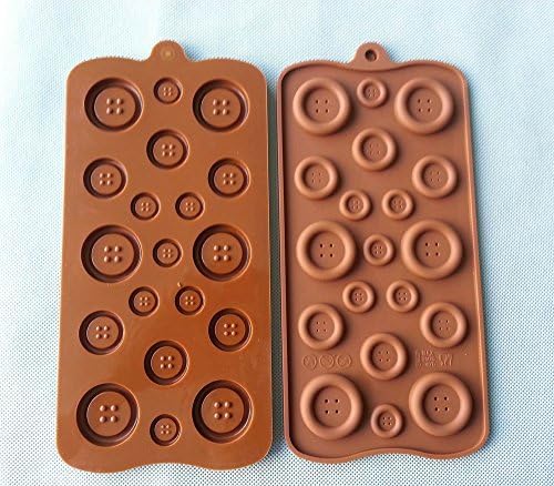 Ainest DIY Ice Cube Silicone Cake Chocolate Decorating Molds Mould Baking Tools Free 3 style Button