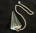 Beautiful Clear Quartz Faceted Crystal Pendulum/Dowser on Silver Chain - from Spiritual Gifts - Usually dispatched within 2 working days.