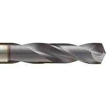 Cleveland 2133 Style Cobalt Steel Short Length Drill Bit, TiCN Coated, Round Shank, 135 Degree Split Point