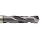 Cleveland 2133 Style Cobalt Steel Short Length Drill Bit, TiCN Coated, Round Shank, 135 Degree Split Point