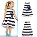 ROPALIA Baby Girls One Piece Dress Blue Striped Bow Skirts Tutu Dress Sundress