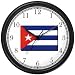 Flag of Cuba - Cuban Theme Wall Clock by WatchBuddy Timepieces (Slate Blue Frame)