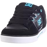 DC Pure Lowtop Womens Wrapped Cup Shoe, Size: 6.5 B(M) US, Color: Black/Turq/Wh