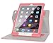iPad Air 2 Case, Apple iPad Air 2 Leather Case, rooCASE Dual View Slim Fit Leather PU Folio Case with Smart Cover Auto Sleep / Wake Feature for Apple iPad Air 2 (iPad 6) 2014 Model, Pink