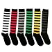 BRIGHT MULTICOLOR STRIPED 6 PACK KNEE HIGH SOCKS