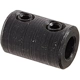 Climax Part RC-025 Mild Steel, Black Oxide Plating Rigid Coupling, 1/4 inch bore, 1/2 inch OD, 3/4 inch length, 10-32 x 1/8 Set Screw