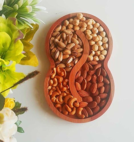 Handmade Wood Snack Tray in The Form of Eight, Cookie Platter, Snack Platter, Wooden Serving Platter, Wood Chopping Board, Cheese Plate, Dessert Tray
