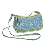 Olive n Figs Quilted Shoulder Handbag - Blue Murvy