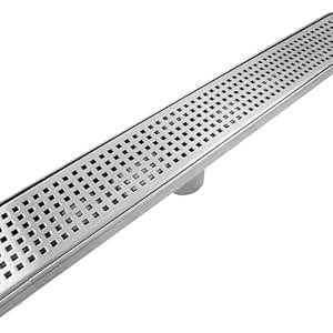 30" LINEAR SHOWER DRAIN STANDARD GRATE WITH FREE LINEAR DRAIN HEIGHT