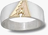 Arizona Diamondbacks 3/8 10KT Gold A Two Tone Men's Ring - Sterling Silver Jewelry