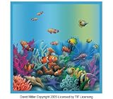 Blue Lagoon Fabric Shower Curtain