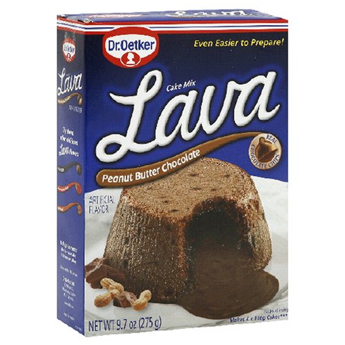 Oetker Lava Cake with Peanut Butter Chocolate Filling, 9.7-Ounce Boxes (Pack of 8) by Oetker