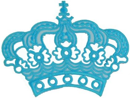 Blue Crown Iron On Patch For Kids Baby - High Quality