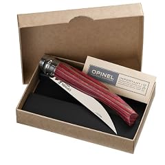 Opinel Slim Line Messer, Nr. 10, Birken-Holzgriff, Geschenkbox