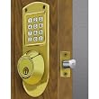 Electronic Keyless Deadbolt System - Bright Brass, #414