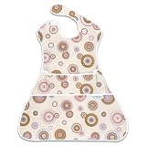 Bumkins Waterproof SuperSized SuperBib - Rose/Chocolate Circles