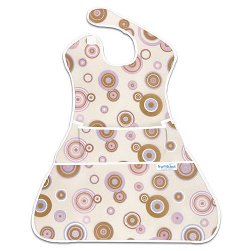 Bumkins Waterproof SuperSized SuperBib - Rose/Chocolate Circles