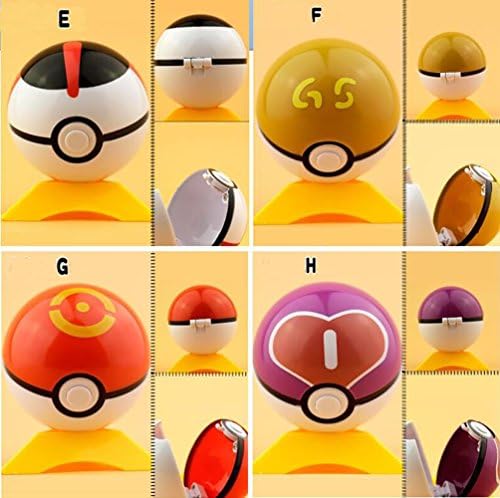 Powerhone Official Real Button Poke Balls and Large Size Action Figure, G