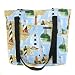 Outer Banks Lighthouses Tote Bag Lighthouse Cotton with WATERPROOF LINING UNDERSIDE Travel Bags, for Gym or Beach Best Cute Unique GIFT IDEA for Him Her Man Men DAD MOM Mother Woman Women Ladies