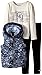 Calvin Klein Little Girls' Printed Quilted Vest with Tee and Pants
