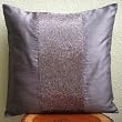 Violet Center - Decorative Pillow Covers - Silk Pillow Cover Embellished with Sequins